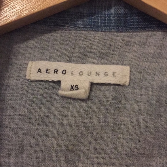 Blue and Gray Plaid Button Down - Picture 2 of 3